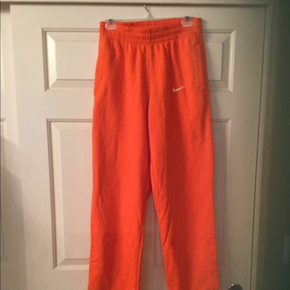 men's nike orange sweatpants